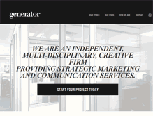 Tablet Screenshot of generatorad.com